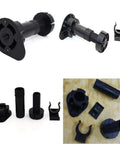 Four Pack Adjustable Cabinet Leveler Legs Black For Furniture And Cabinets, Height Ranges From 3 7 Eighths Inches To 5 1 Eighths Inches