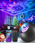 Galaxy Projector Night Light With Bluetooth Speaker And White Noise For Bedroom Vibe, vibrant starry sky in living room