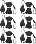 6 pack of 14Ft Retractable Paracord Rope Tie Down Straps With Ratchet Tensioners 150Lb Each for outdoor canopy use