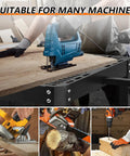 Heavy Duty Planer Stand With Wheels, 550 Lbs Load Power Tool Workstation, height adjustable miter saw table in use with jigsaw.
