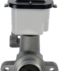 Front view of brake master cylinder replacement 100 percent new aluminum housing with EPDM seals resistant to glycol based brake fluid for select Chevrolet Dodge and GMC models