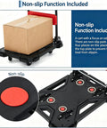 Heavy Duty Folding Hand Truck Dolly With Ergonomic Grip 330 Pound Capacity Rust Resistant Aluminum Frame Portable Moving Cart with non-slip function and cardboard box