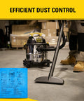 Person using vacuum with Reusable Dry Filter Bag For 1-5 Gallon Wet Dry Vacuums 3 Pack Compatible With SL18129 SL18130