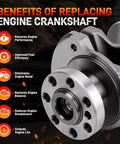 Benefits of replacing crankshaft with Super Reliable 2.4L Engine Crankshaft Connecting Rods And Bearings Kit Fits Perfect On Hyundai Santa Fe Sport