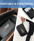Portable bag for Universal Tire Repair Kit For Cars Trucks Motorcycles And RVs Heavy Duty Roadside Ready Patch Kit With 36 Pcs Included.