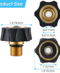 Garden Hose To Pressure Washer Adapter Three Quarter Inch Female To Three Eighth Inch Male Water Inlet Fitting dimensions