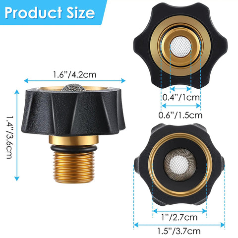 Garden Hose To Pressure Washer Adapter Three Quarter Inch Female To Three Eighth Inch Male Water Inlet Fitting dimensions