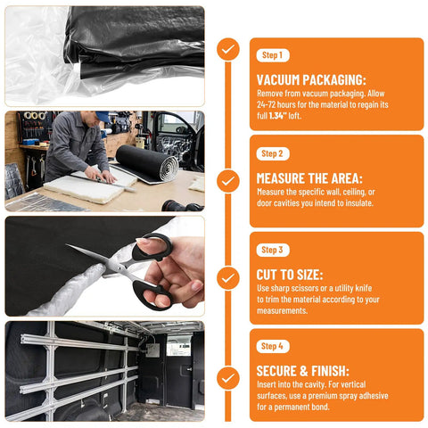 Get This Sick Camper Van Insulation Roll To Level Up Your Ride. 5X20 Ft Roll steps for installation and preparation process.