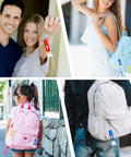 People using Pocket Sized LED Flashlights Pack Of 50 Ultra Compact 2.55 Inch Plastic Lights for backpacks and keys.