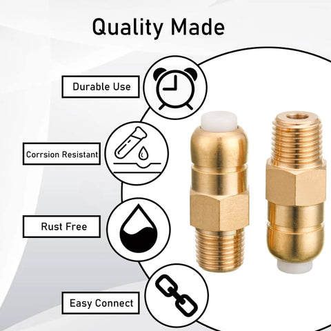 PWACCS brass pressure washer thermal relief valve kit, 1/4 in NPT, 2-pack