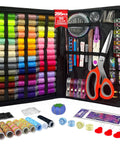 All-In-One Sewing Kit For Adults And Beginners, 295-Piece Pro-Grade Portable Mending Set With Ergonomic Scissors, 50 Color Thread Spools