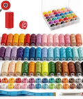 Go-To 90 Piece Sewing Thread Kit With Prewound Bobbins For Hobby Sewists 36 Color Polyester Spools Each 400 Yards