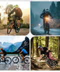 Cyclists on MTB trails using Post Mount Disc Brake Caliper Adapter 160mm To 203mm For Front And Rear MTB Rigs, CNC Machined