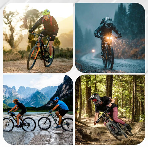 Cyclists on MTB trails using Post Mount Disc Brake Caliper Adapter 160mm To 203mm For Front And Rear MTB Rigs, CNC Machined
