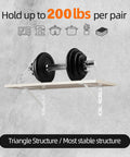 Heavy Duty 10 X 8 Inch Metal Shelf Brackets 90 Degree L Shaped Wall Mounts For Floating Shelves White Rust Resistant With Screws 10 Pack supporting weight
