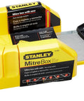 12 Inch Hand Saw With Mitre Box Storage System For Back Saws Quick Release Finger Button Bench Mount Holes Open Interior