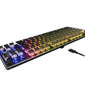 Top Tier Tenkeyless Mechanical Gaming Keyboard Featuring Silent Linear Switches And Dynamic Rgb Lighting Ultra Slim Profile with RGB lighting.