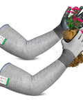 Long Gardening Gloves With Cut Resistant Sleeves And Anti Slip Nitrile Coated Palms For A Solid Grip And All Day Arm Protection