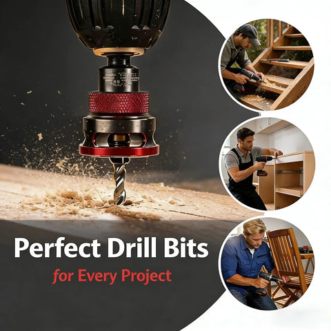 Top Tier 4 Piece Counterbore Drill Set With Adjustable Depth Stop Collar For Wood And Metal Projects Nailing Perfect Screw Recesses Every Time With Hella Precise Control And Reliable Blue Coating, drilling wood.