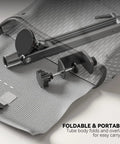 Folded Magnetic Portable Monitor Arm With 360 Degree Swivel on gray textured surface showing heavy duty aluminum clamp.