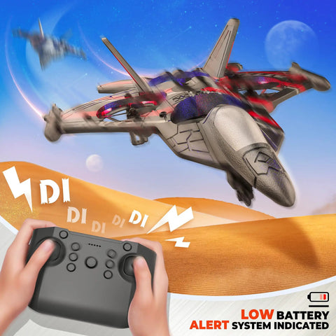 Totally Rad Kid Friendly Drone For 8 To 13 Year Olds With 2.4GHz Remote Control Plane And Fighter Jet Helicopter Dual Mode in flight