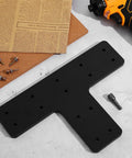 Heavy Duty T Shaped Post Brackets With Fifty Six Screws Hella Durable Steel Mending Plates for outdoor pergolas and fence repair.