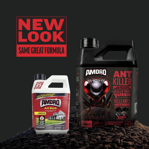 Two containers of Ant Killer For Outdoor Home Perimeter 24 Oz Black Label Kills 25 Ant Species Including Carpenter Ants.