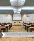 Conference room illuminated by Effortless No Fuss 9W LED PLD Bulbs G24Q Base 270 Degree Rotatable Beam No Ballast Bypass CFL Replacement.