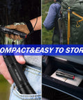 Compact view of 4 Pack Tactical Flashlights With 1500 Lumen Zoomable Led Beam, 5 Modes, Waterproof Pocket Light for easy storage.