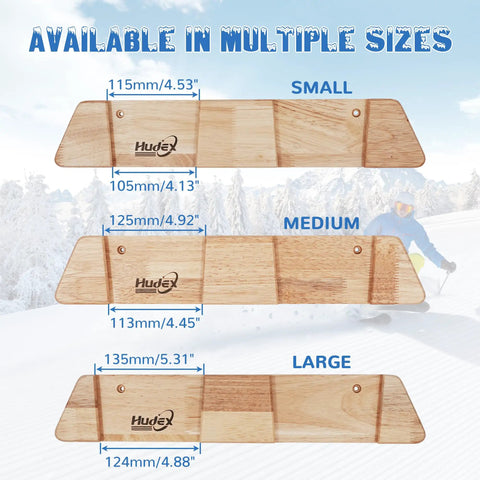 Killer Horizontal Solid Wood Ski Rack Wall Mount With Heavy Duty Build And Slick Natural Finish For Garage Home Or Cabin Display Of Mountain Touring And Vintage Skis In Medium Size - Sizes Small, Medium, Large.