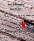 30 Pack Fishing Speed Clips Quick Change Snap Swivels With Ball Bearing Swivels For Freshwater And Saltwater, attached to a lure close-up