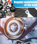 Top Notch Remax Serpentine Drive Belt Fits Honda Accord 2003 Through 2007 2.4L L4 Engine close-up on engine components.