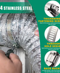 Using 8 Inch Stainless Steel Hose Clamps Set Of 10 Adjustable From 7 3 4 To 8 1 2 Inches Metal Worm Gear Duct Clamps