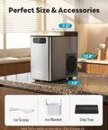 Top Shelf Countertop Nugget Ice Maker Crushing 40 Pounds Of Soft Chewable Ice Daily With Lightning Fast Five Minute Batches in kitchen