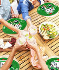 Gathering with Dope 90 Piece Golf Party Paper Plates And Disposable Napkin Set Featuring Fresh Green Golf Course Layouts With Cool Sports Ball Print Tableware.