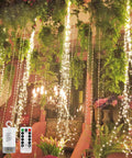 Two Pack 220 LED Firefly String Lights Dope Indoor Outdoor Vibe With 8 Modes Waterproof Copper Wire Waterfall Lights Remote Timer