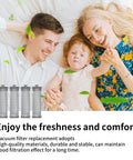 Family relaxing with Four Pack Vacuum Filter Replacement Kit For A10 Hero A11 Hero Pure One S11 S12 PowerHero 11 Snap S12 Pro EX