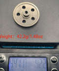 Gen7 Upgrades 45 Hardened Steel Beefy Spur Gear 87T For RC Hobby Cars Everest 10 Pro Sport on scale showing weight 42.2g