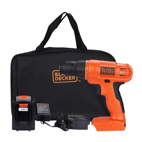 20V Max Cordless Drill And Home Tool Kit Set With 34 Pieces Includes Bits Utility Knife Tape Measure 6 Inch Level Magnetic Bit Holder And More Ideal For DIYers And Pros Alike For Tackling Home Projects Repairs And Upgrades in black and orange bag