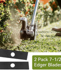 Two Pack 613223 Edger Blades Compatible With Seven And A Half Inch Edgers Replacement Blades For String Trimmer Attachments