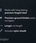 8 Inch Knife Edge Dressmaker Scissors For Fabric Cutting And Sewing, Bent-Handle Pro-Grade Shears With Flat-Sitting Design For Long Pattern And Seam Cuts, Forged Steel With Comfortable Grip For Smooth, Heavy-Duty Performance.
