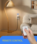 Person using Wireless Remote Outlet Plug With 100Ft RF Range, Energy Saving Light Switch For Household Appliances, 15A 1875W