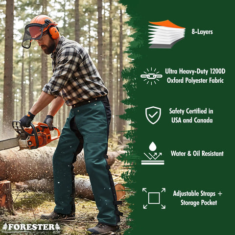chainsaw safety gear Apron Style Chainsaw Chaps for Men and Women