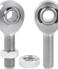 Heavy Duty Half Inch Rod End Bearings Kit Spherical Heim Joints With Chromoly Shaft Support Jam Nuts Left Hand And Right Hand Threads Half Inch By Twenty For Steering Linkage 2 Pieces, 1/2-20 thread
