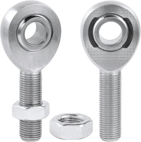 Heavy Duty Half Inch Rod End Bearings Kit Spherical Heim Joints With Chromoly Shaft Support Jam Nuts Left Hand And Right Hand Threads Half Inch By Twenty For Steering Linkage 2 Pieces, 1/2-20 thread