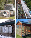 Built Tough 3 By 6 Foot Heavy Duty Clear Vinyl Tarp With Reinforced Grommets 14 Mil Waterproof PVC Shield covering outdoor structures.