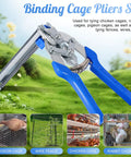 Type M Hog Ring Pliers Kit With 4200 Hog Rings for Wire Cage Building and Fence Net Panels Rust Resistant Manganese Steel Pliers