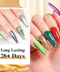 Various colors of Cat Eye Gel Nail Polish Kit 12 Color Soak Off LED UV Gel Nails High Gloss Long Lasting Non Toxic Vegan manicure