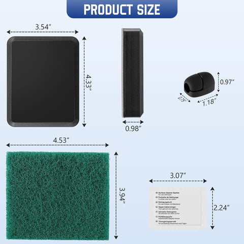 No Drill Transducer Mounting Kit With Adhesive Plate For 25mm Transducers Includes Scouring Pad Cleaning Wipes And Cable Clips