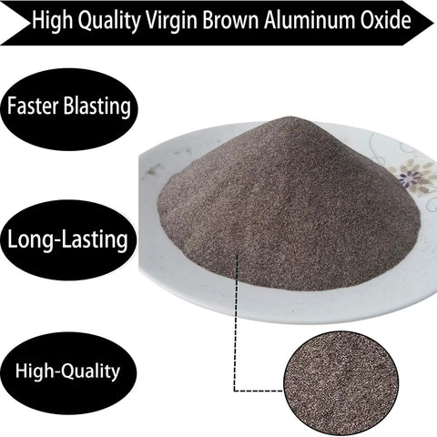 Six Pounds Of 100 Grit Aluminum Oxide Sand Blasting Abrasive Media For Cabinets And Guns, Virgin Brown Pro Grade Material
